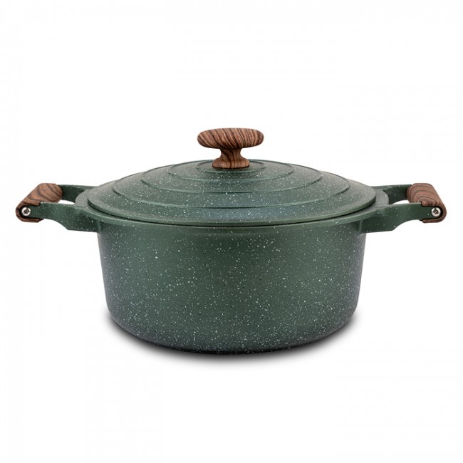 Κατσαρόλα "ΩMEGA" με καπάκι και αντικολλητική επίστρωση stone 28cm