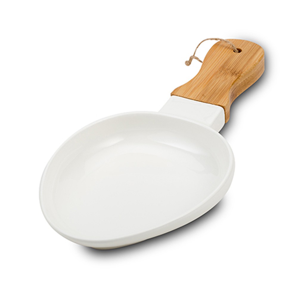 Πιατέλα "TERRESTRIAL" από πορσελάνη/ξύλο 32cm