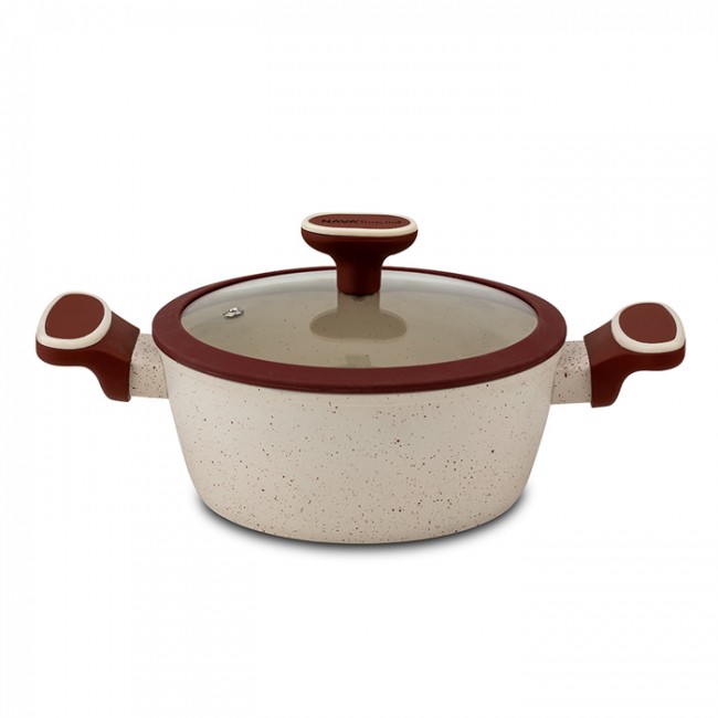 Κατσαρόλα "TERRESTRIAL" με καπάκι και αντικολλητική επίστρωση granite 20cm