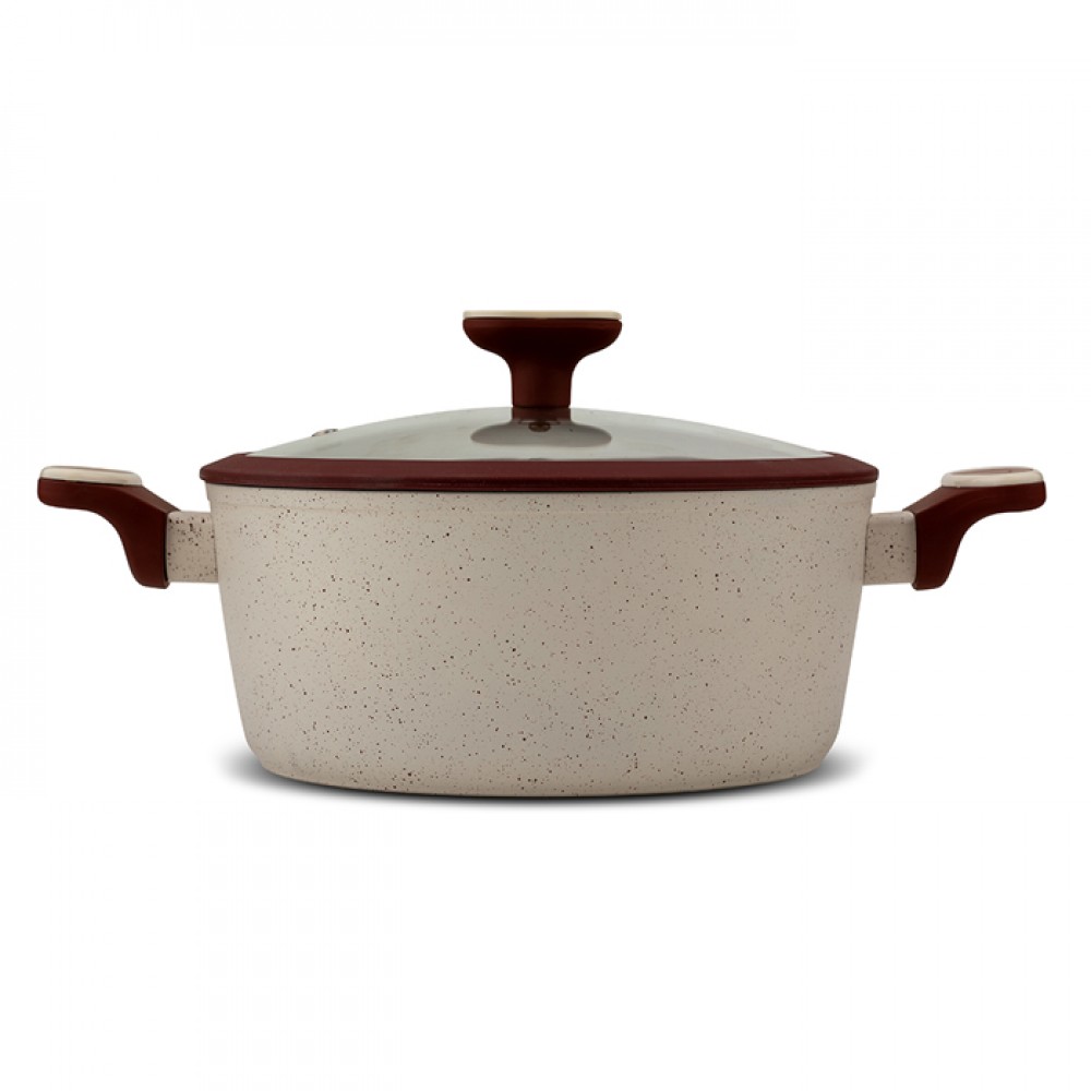 Κατσαρόλα "TERRESTRIAL" με καπάκι και αντικολλητική επίστρωση granite 24cm