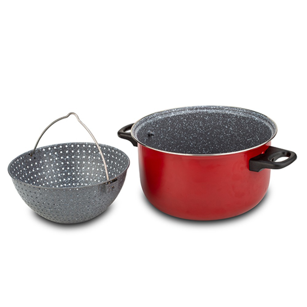 Αντικολλητική κατσαρόλα-ατμομάγειρας αλουμινίου "TAURUS" με stone επίστρωση 22cm