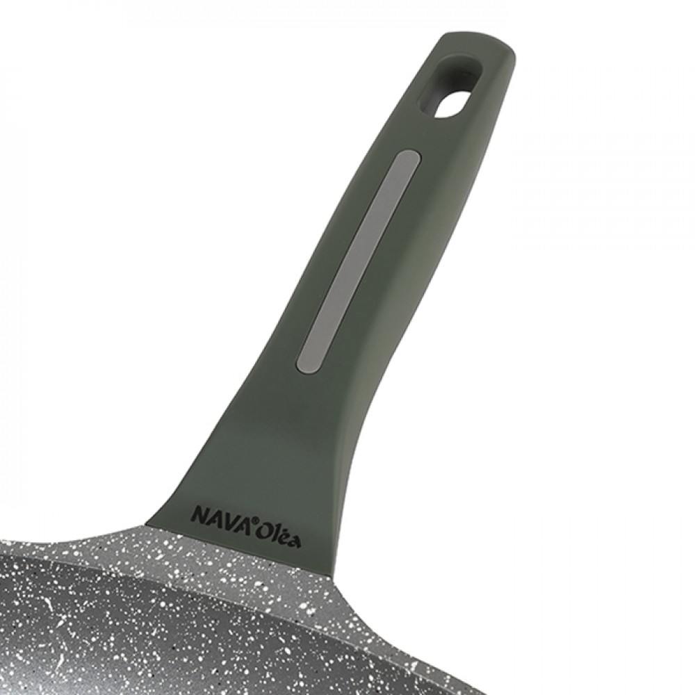 Αντικολλητική γκριλιέρα "OLEA" αλουμινίου με stone επίστρωση 28cm