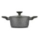 Αντικολλητική κατσαρολα με καπάκι "OLEA" με επίστρωση stone 20cm