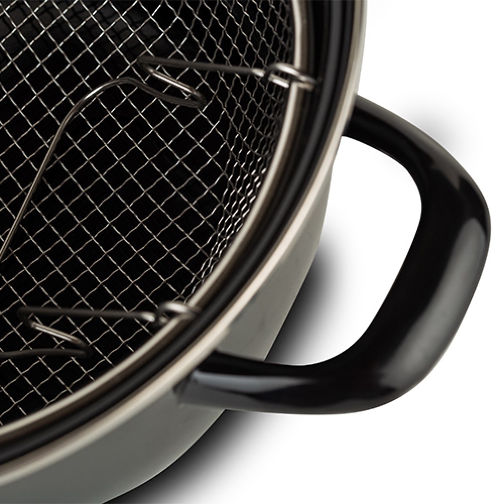 Φριτέζα με εμαγιέ επίστρωση και ανοξείδωτο καλάθι 24cm