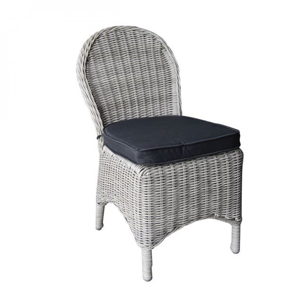 Καρέκλα "MONTANA" αλουμινίου με πλέξη wicker σε χρώμα γκρι 48x65x91