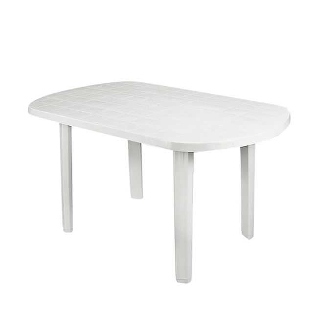 Τραπέζι "SORRENTO" πλαστικό οβαλ σε χρώμα λευκό 140x80x72