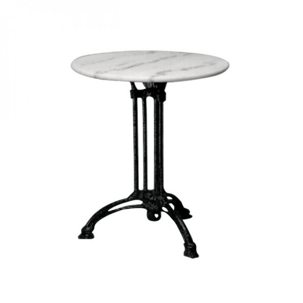 Τραπέζι "EKO" τρίνυχο με μαύρο σκελετό και μαρμάρινη επιφάνεια 60x74