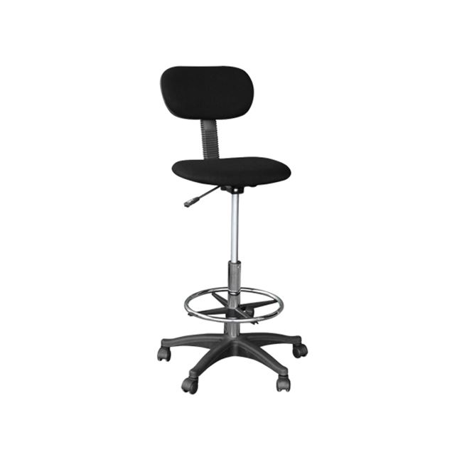 Σκαμπώ γραφείου από ύφασμα σε μαύρο χρώμα 42x40x97/117