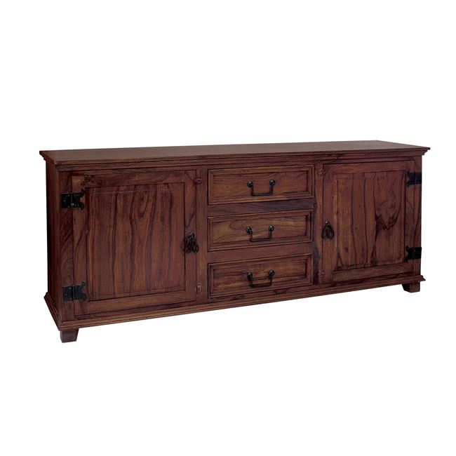 Μπουφές "SARDAR" ξύλινος σε καρυδί χρώμα 175x45x76