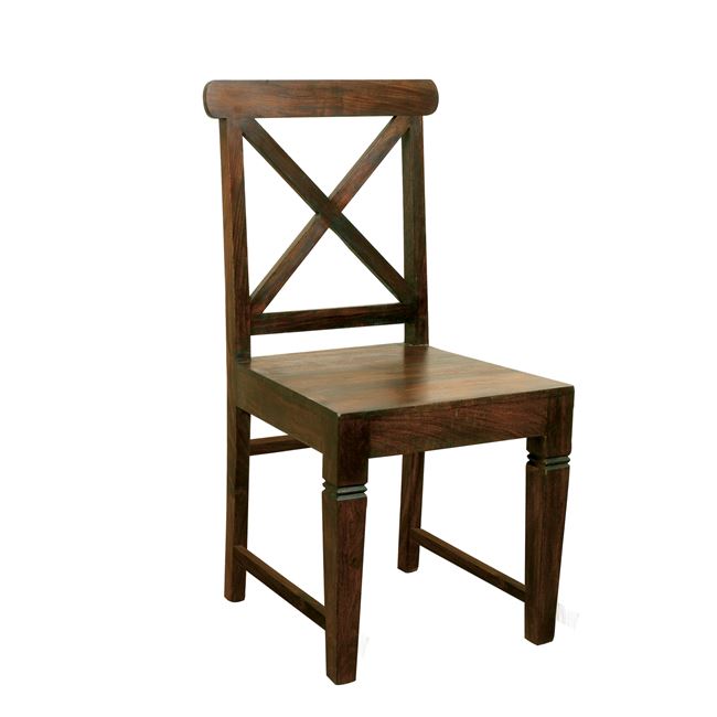Καρέκλα "KIKA" ξύλινη σε καρυδί χρώμα 46x50x94