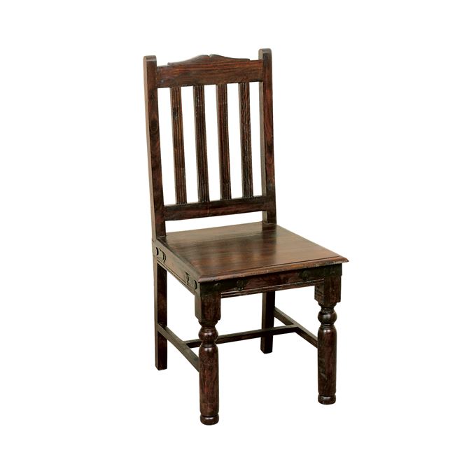 Καρέκλα "RAWAT " ξύλινη σε καρυδί χρώμα 41x45x101