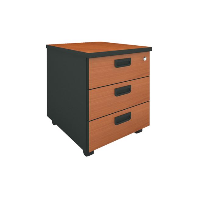 Συρταριέρα τροχηλάτη σε κερασί χρώμα 40x48x56