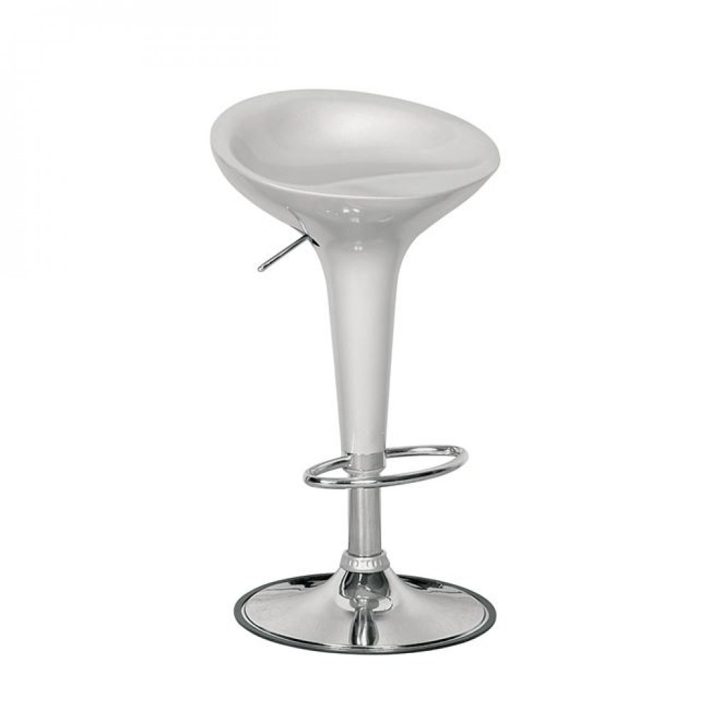 Σκαμπώ μπαρ "DISCO" χρωμίου σε χρώμα ασημί 44x40x71/92