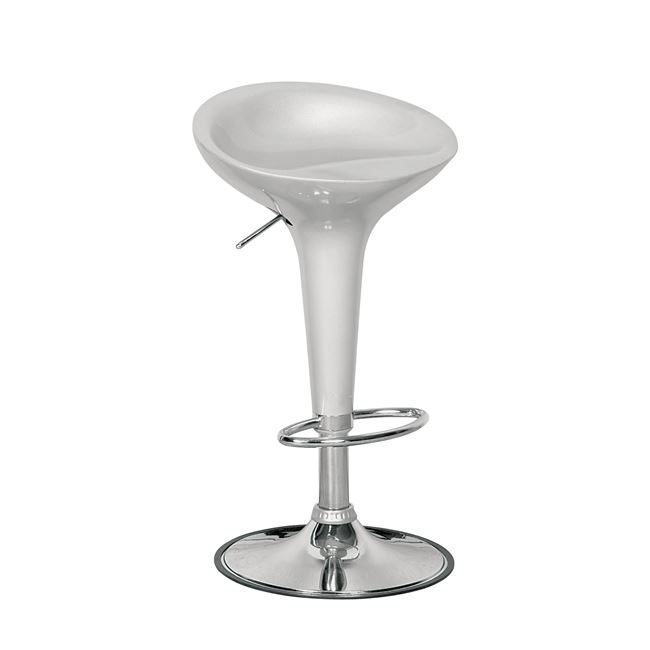 Σκαμπώ μπαρ "DISCO" χρωμίου σε χρώμα ασημί 44x40x71/92