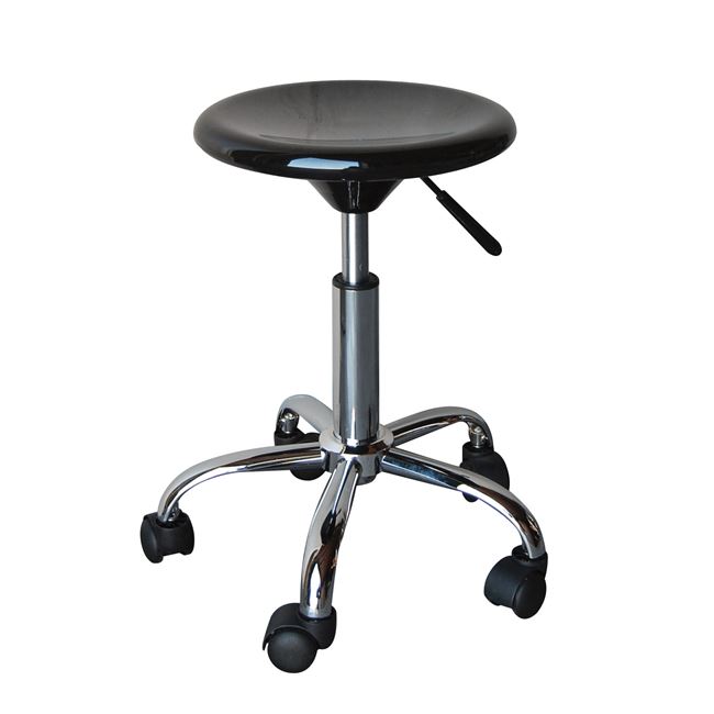 Σκαμπώ "GLORY" τροχήλατο μεταλλικό σε χρώμα μαύρο 32x45/57