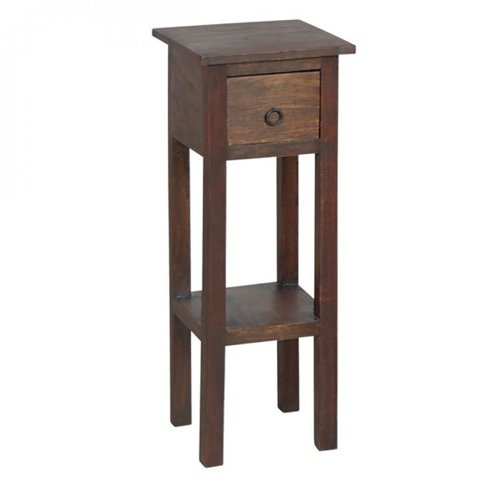 Τραπεζάκι βοηθητικό σταντ "CLASSIC" σε καρυδί χρώμα 25x25x65