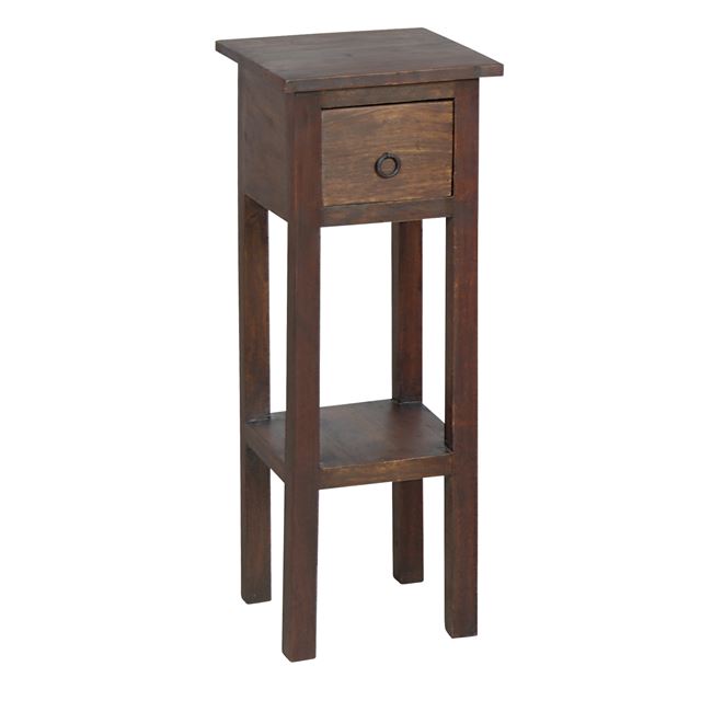 Τραπεζάκι βοηθητικό σταντ "CLASSIC" σε καρυδί χρώμα 25x25x65