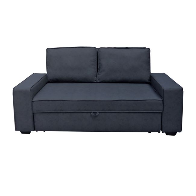 Καναπές-κρεβάτι "ALISON" διθέσιος από ύφασμα σε χρώμα ανθρακί 176x102x91