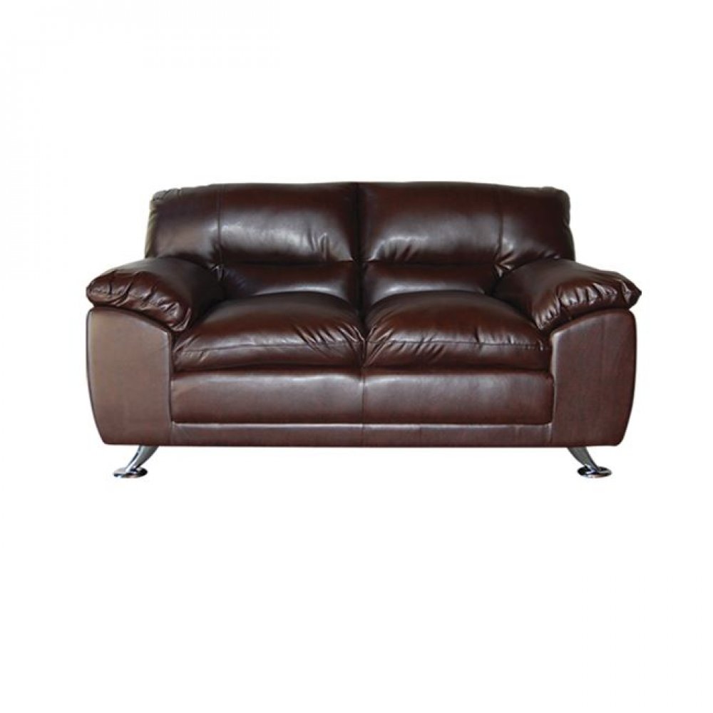 Καναπές "NEMO" διθέσιος bonded leather-pu σε καφέ χρώμα 148x91x92