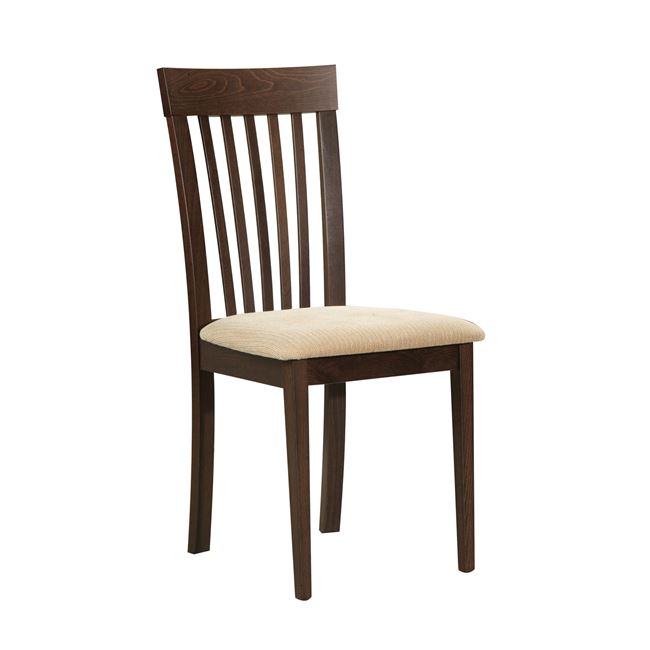 Καρέκλα "CORINA" ξύλινη-τεχνόδερμα σε καρυδί-εκρού χρώμα 46x54x95