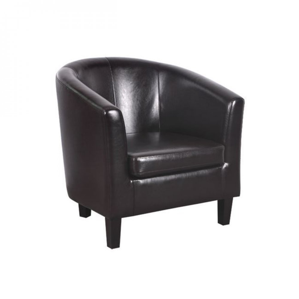 Πολυθρόνα "BOGA" από pu σε μαύρο χρώμα 71x63x71