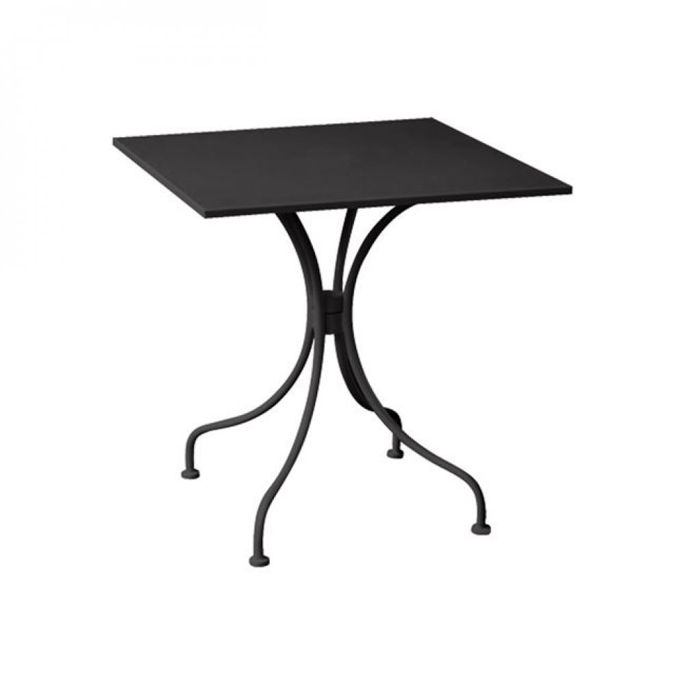 Τραπέζι "PARK" μεταλλικό σε χρώμα μαύρο 70x70x71