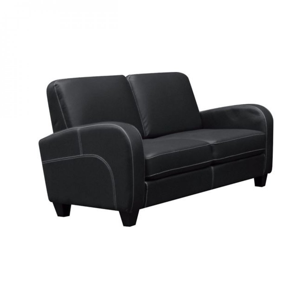 Καναπές "AVERO" διθέσιος από pu σε μαύρο χρώμα 147x80x83
