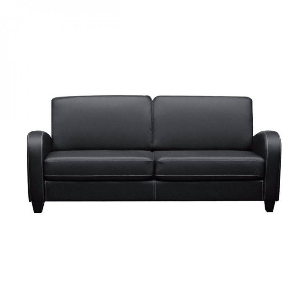 Καναπές "AVERO" τριθέσιος από pu σε μαύρο χρώμα 186x80x83