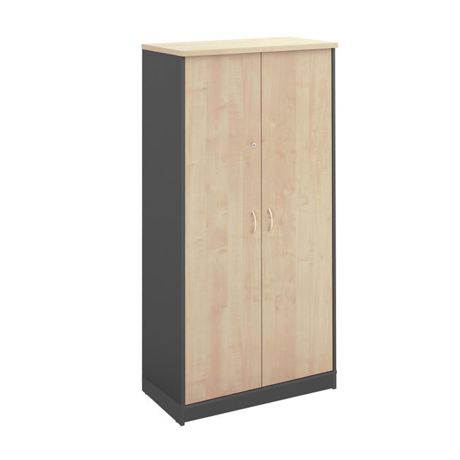 Ντουλάπα σε σκούρο γκρι χρώμα με οξυά 80x40x172