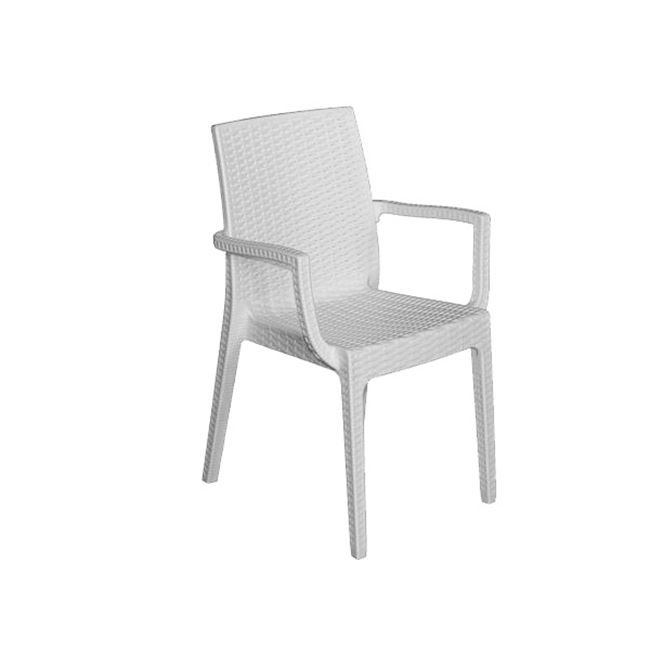 Πολυθρόνα "DAFNE" πολυπροπυλένιο σε λευκό χρώμα 54x55x85