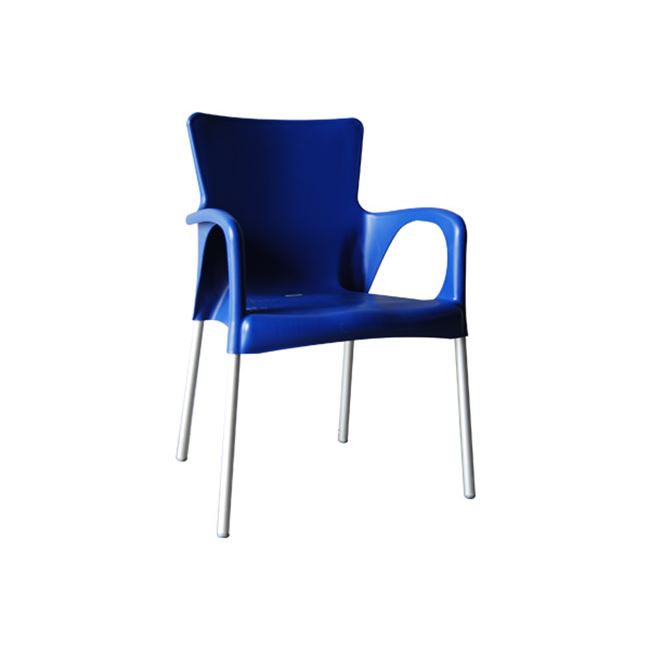 Πολυθρόνα "LARA" από πολυπροπυλένιο σε μπλε χρώμα 55x52x85