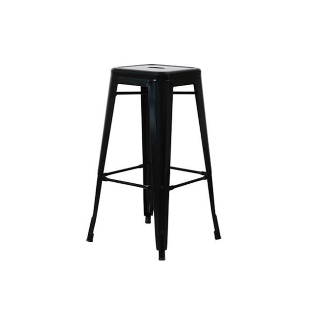 Σκαμπώ μπαρ "RELIX BAR" μεταλλικό σε μαύρο χρώμα 43x43x76