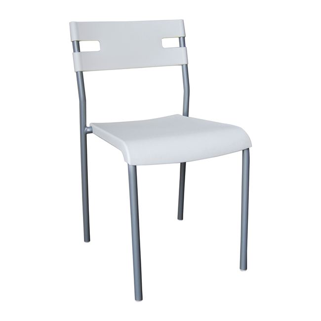 Καρέκλα "SWIFT" πολυπροπυλενίου σε λευκό χρώμα 42x48x76