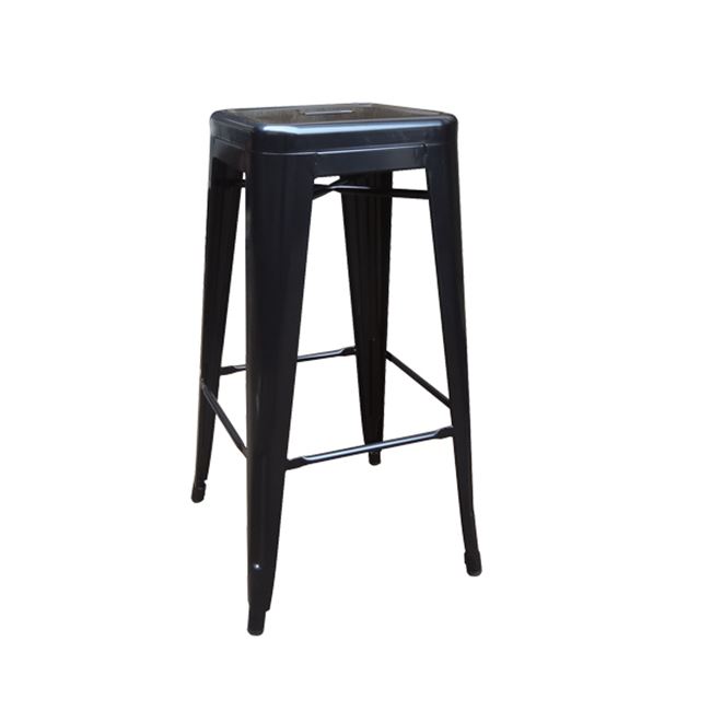 Σκαμπώ μπαρ "RELIX" μεταλλικό σε μαύρο χρώμα 43x43x67