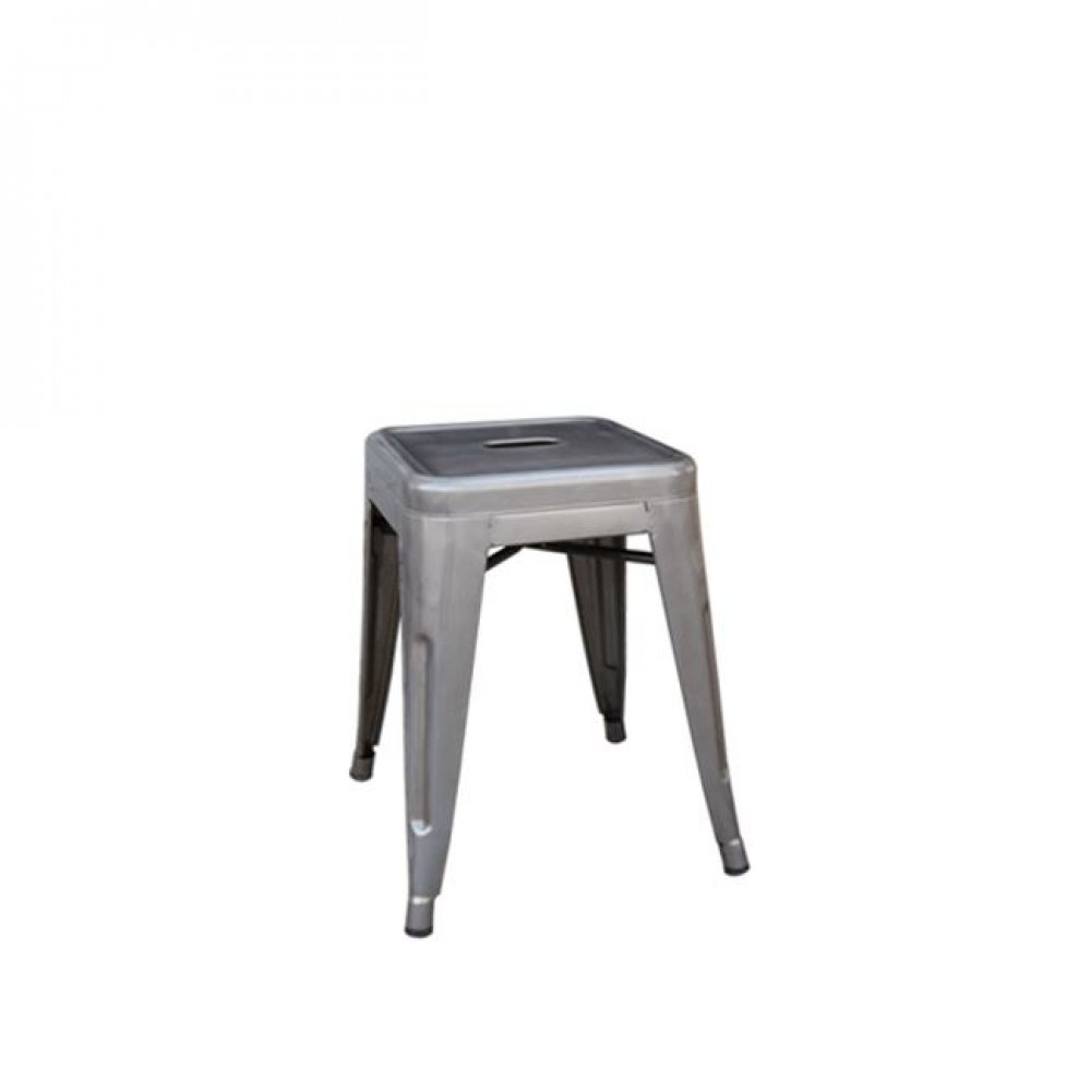 Σκαμπώ "RELIX" σε φυσικό μεταλλικό χρώμα 39x39x45