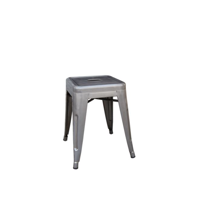 Σκαμπώ "RELIX" σε φυσικό μεταλλικό χρώμα 39x39x45