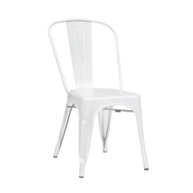 Καρέκλα "RELIX" μεταλλική σε χρώμα λευκό 45x51x85