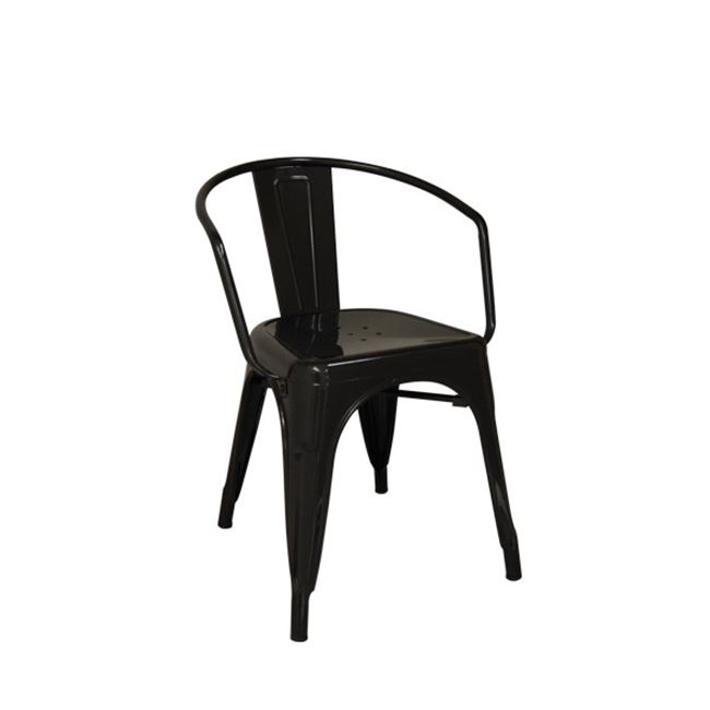 Πολυθρόνα "RELIX" μεταλλική σε μαύρο χρώμα 52x49x72