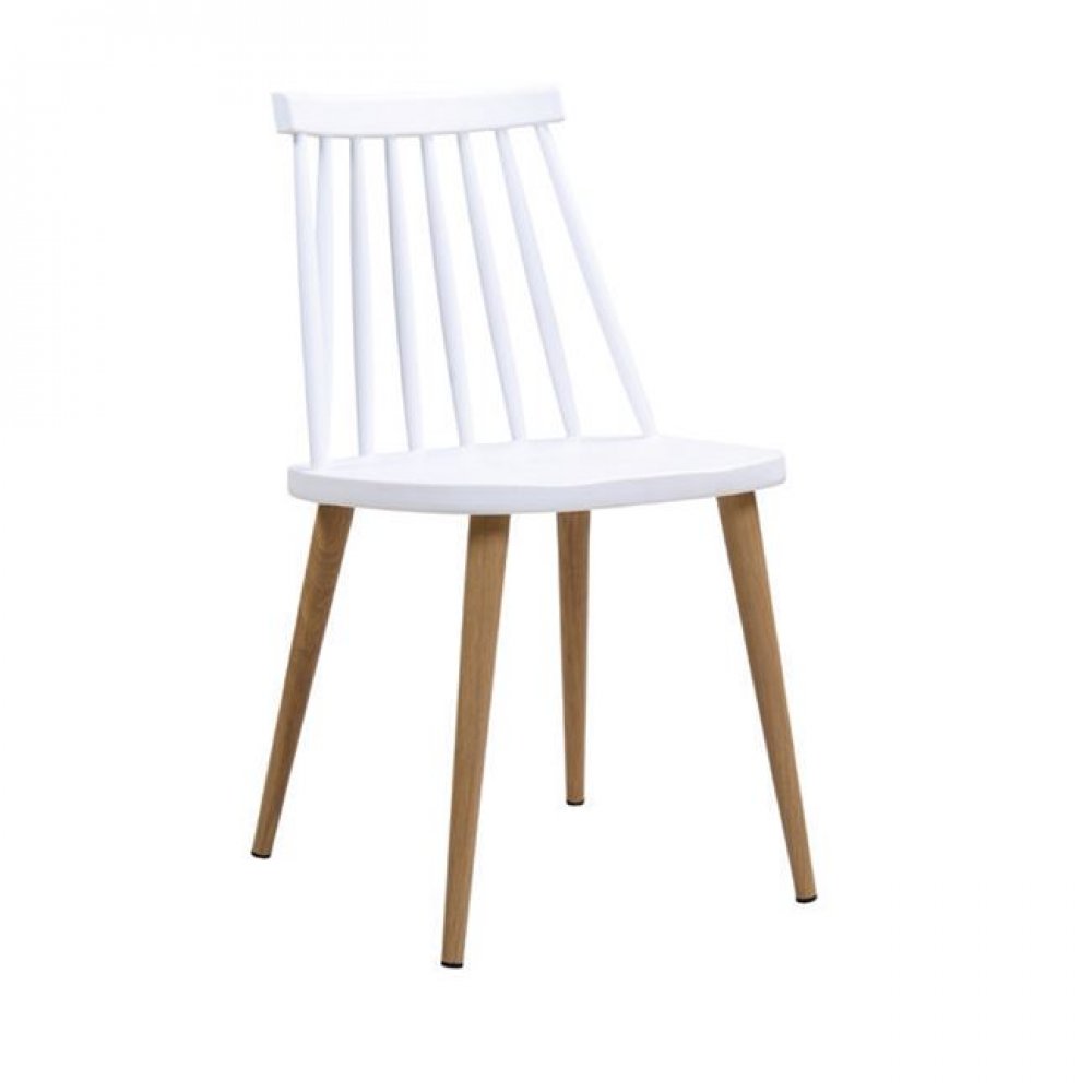 Καρέκλα "LAVIDA" μεταλλικη-pp σε λευκό χρώμα 43x48x77