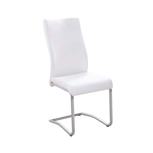 Καρέκλα "BENSON" χρωμίου-pvc σε χρώμα εκρού 46x52x97
