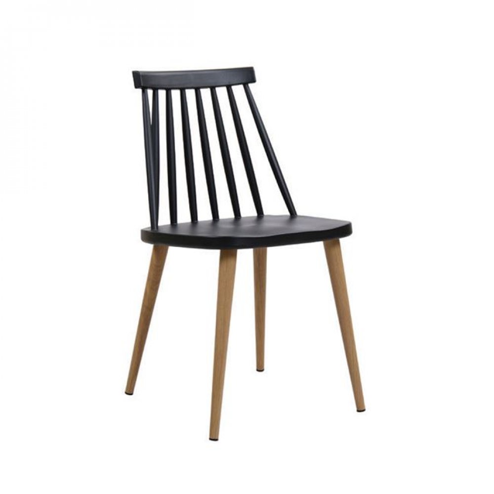 Καρέκλα "LAVIDA" μεταλλικη-pp σε μαύρο χρώμα 43x48x77