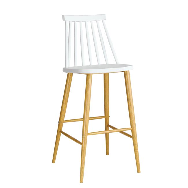 Σκαμπώ μπαρ "LAVIDA" μεταλλικό σε λευκό 43x49x107