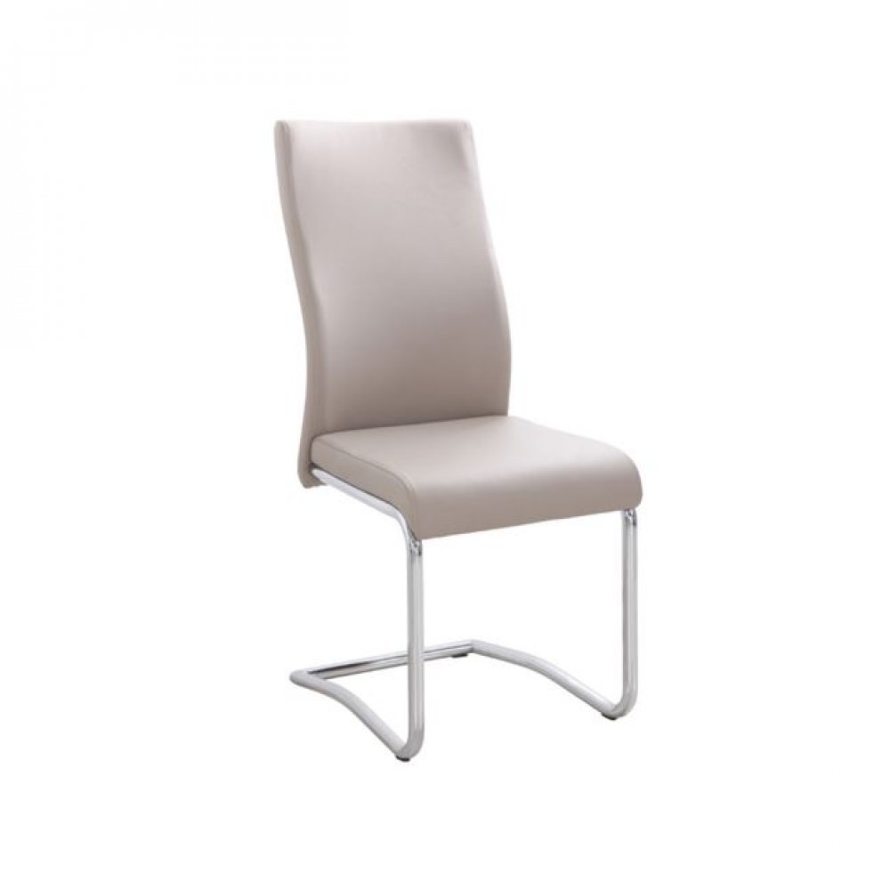 Καρέκλα "BENSON" χρωμίου-pvc σε χρώμα cappuccino 46x52x97