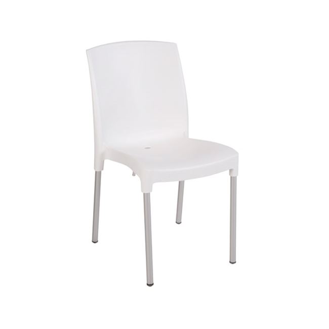 Καρέκλα "JENNY" από πολυπροπυλένιο σε λευκό χρώμα 45x57x82
