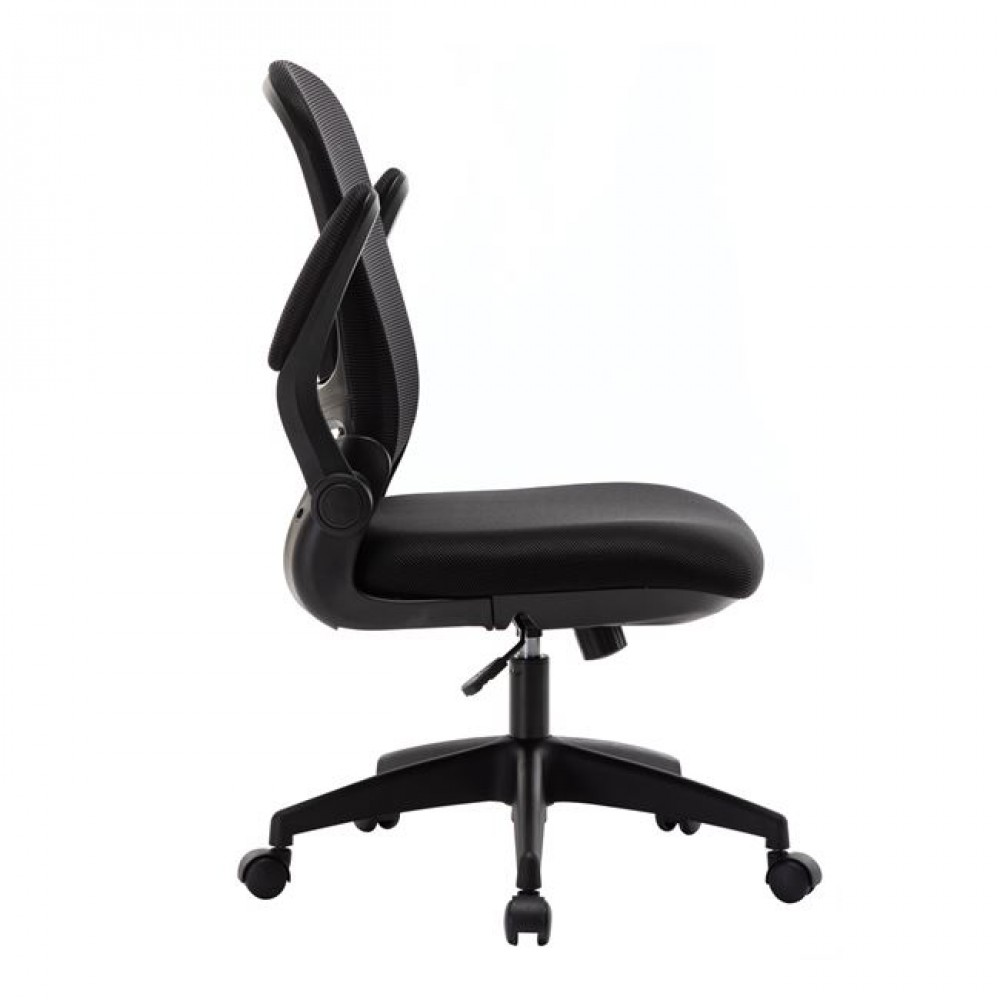 Πολυθρόνα διευθυντή από ύφασμα mesh σε χρώμα μαύρο 64x58x115/123