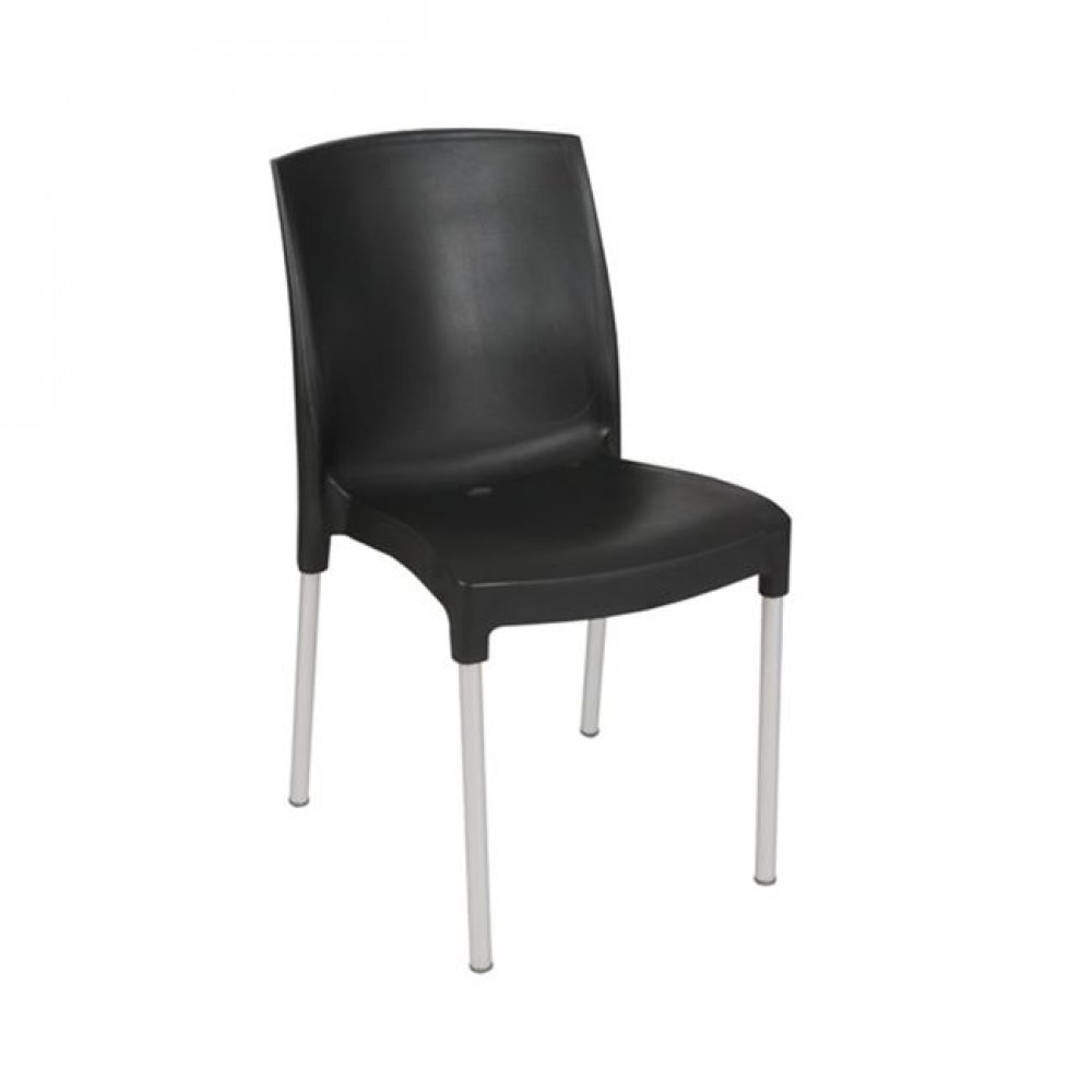 Καρέκλα "JENNY" από πολυπροπυλένιο σε χρώμα μαύρο 45x57x82
