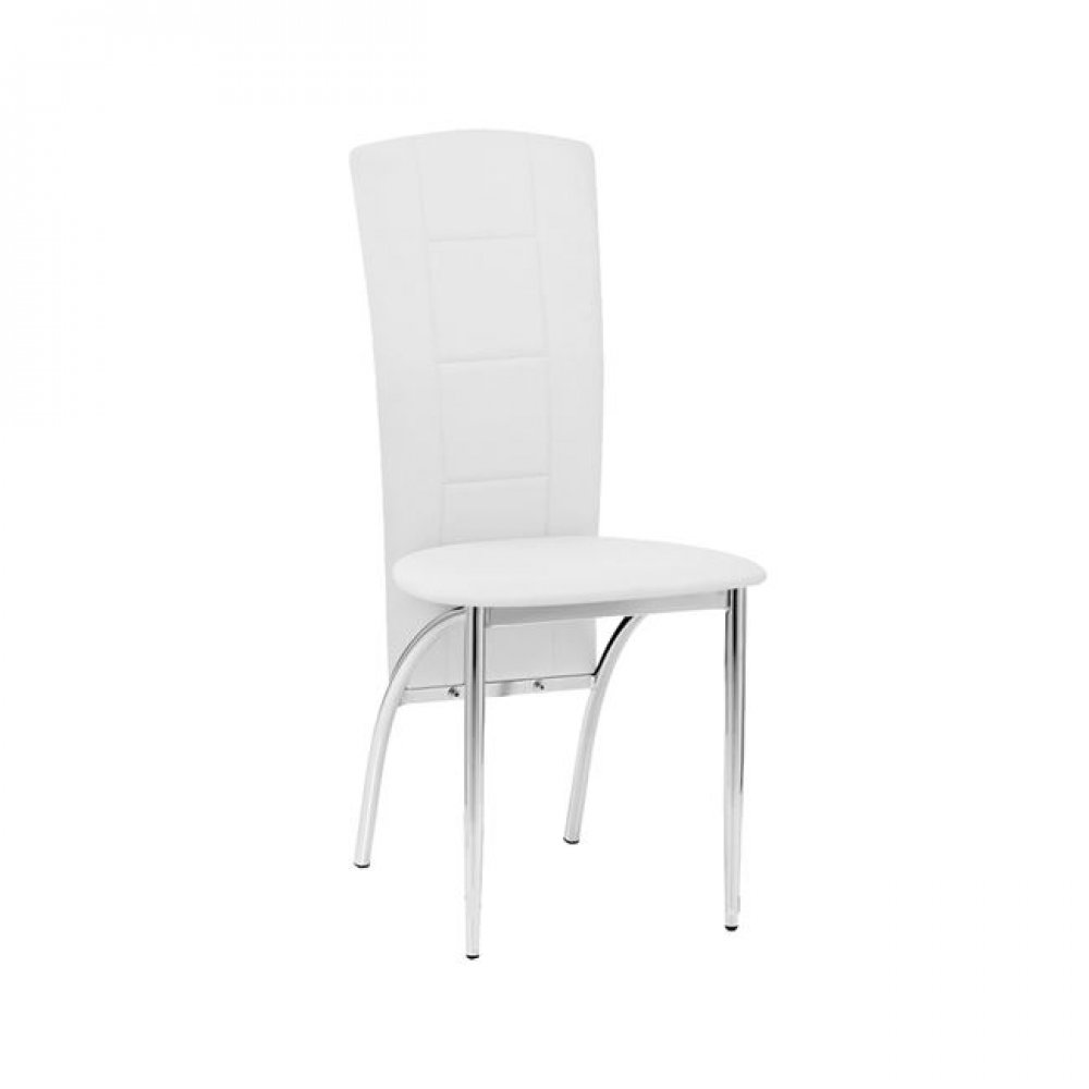Καρέκλα "VILLA " χρωμίου-pvc σε χρώμα λευκό 41x44x97