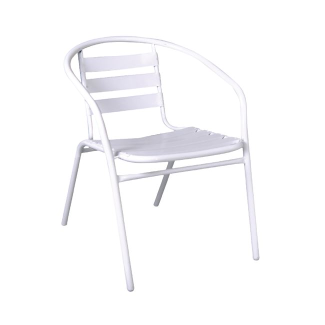 Πολυθρόνα "FUNKY" από μέταλλο-αλουμίνιο σε λευκό χρώμα 54x57x73