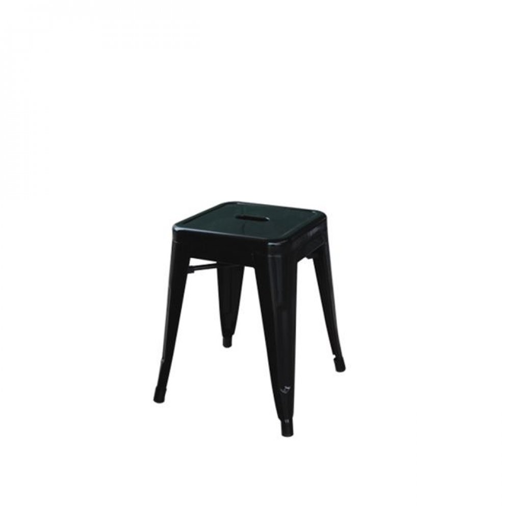 Σκαμπώ "RELIX" μεταλλικό σε μαύρο χρώμα 39x39x45