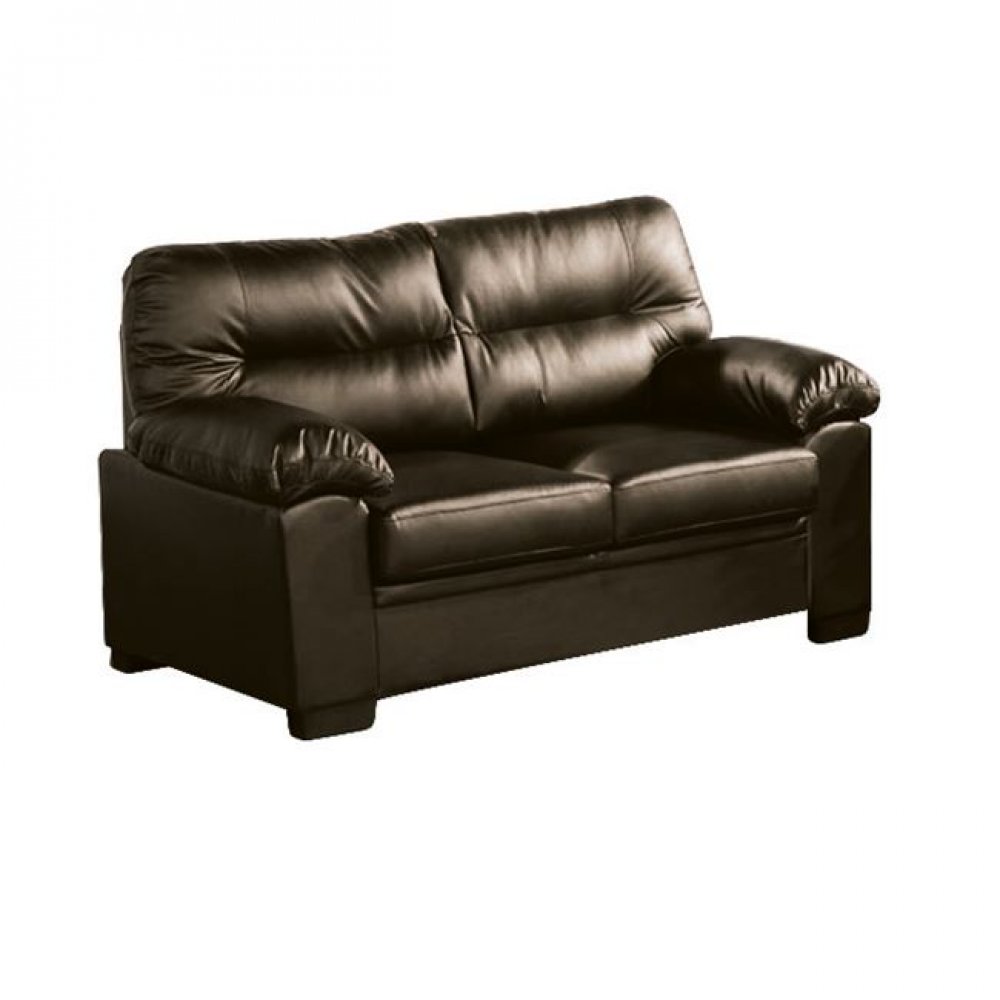 Καναπές "IMPERIAL" διθέσιος bonded leather-pu σε σκούρο καφέ 165x89x89